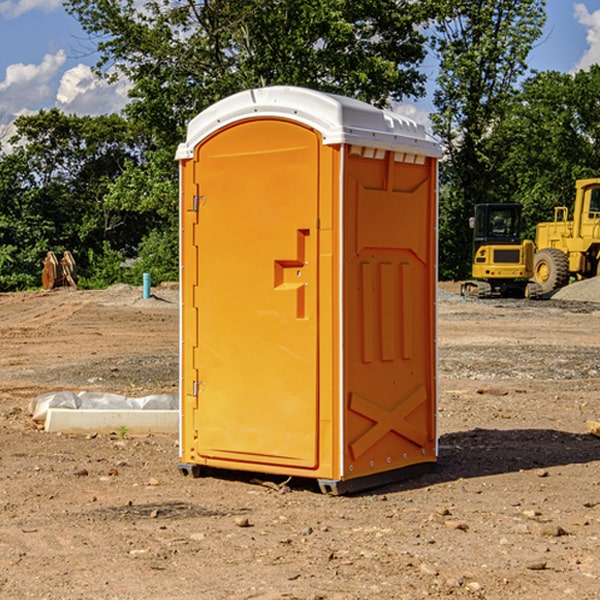 how often are the portable restrooms cleaned and serviced during a rental period in Waterford